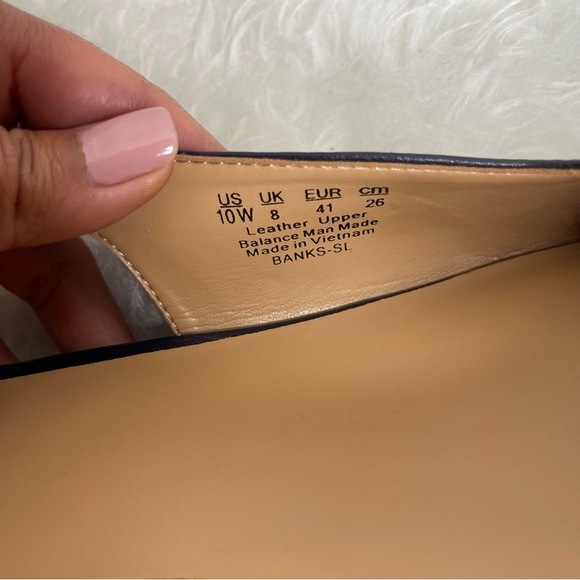 NWOB NATURALIZER BANKS SLINGBACK FRENCH NAVY BLUE LEATHER SIZE 10W - Picture 12 of 13